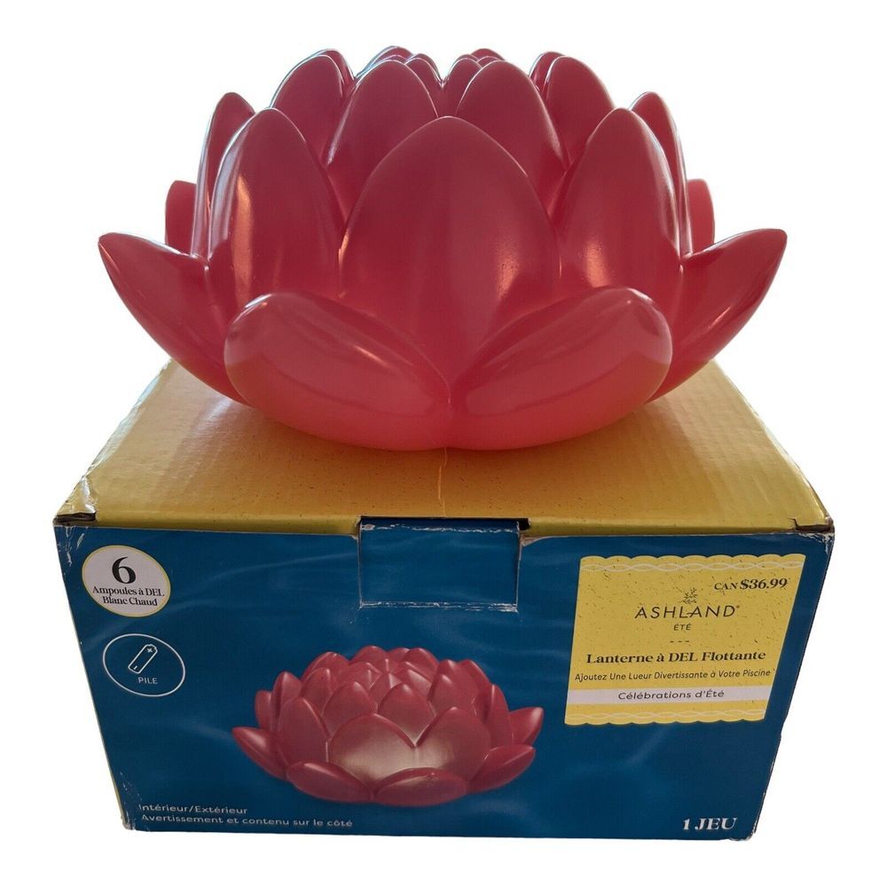 8" LED Floating Lamp Lotus‎ Flower Pool Bathtub Lake